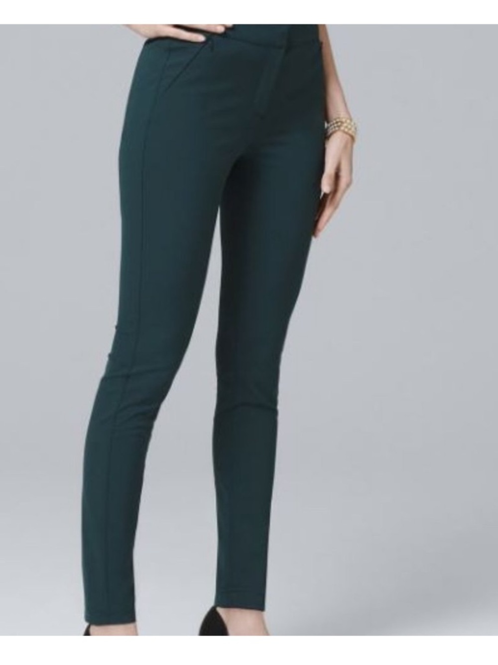 Women’s White House Black Market Ultra Slimming The Skinny Ankle Pants Green 6